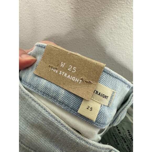 Madewell Womens Sz 25 90s Straight Jeans Ward Wash Comfort Stretch High Rise NWT - Picture 13 of 16
